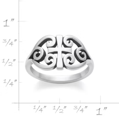 Scroll Cross Ring