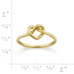 Delicate Heart Knot Ring