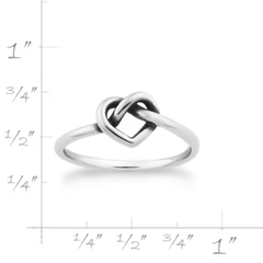 Delicate Heart Knot Ring