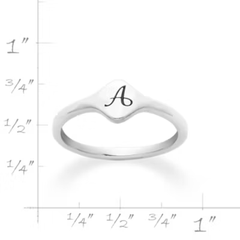Petite Signet Initial Ring