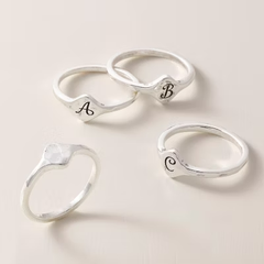 Petite Signet Initial Ring