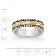 Beaded Scrolled Wedding Ring