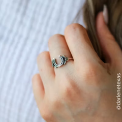 Floral Horseshoe Ring