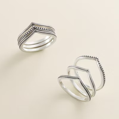 Chevron Ring Set