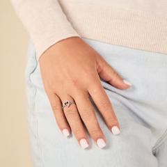 Delicate Heart Beaded Ring