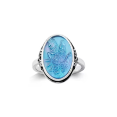 Sculpted Bluebonnet Layered Gemstone Ring