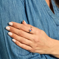 Enamel Lone Star State Ring