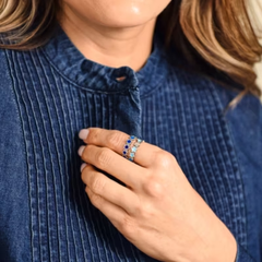 Enamel Connected Stars Ring