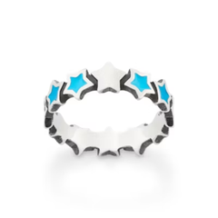 Enamel Connected Stars Ring