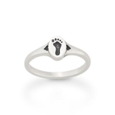Footprint and Hearts Ring