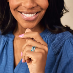 Enamel Mosaic Stacker Ring