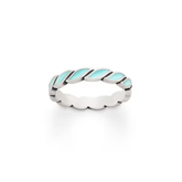 Enamel Twist Stacker Ring
