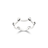Delicate Heart Crown Stacker Ring