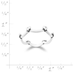 Delicate Heart Crown Stacker Ring