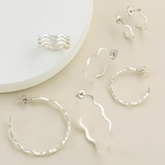 Squiggle Ring Set