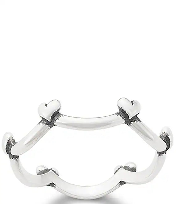James Avery Delicate Heart Crown Stacker Ring