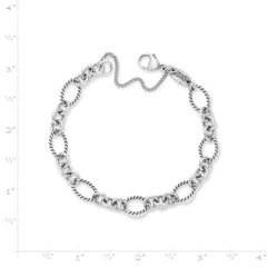 Oval Twist Charm Bracelet