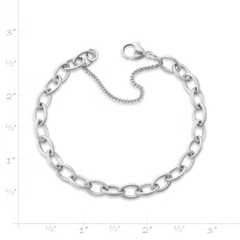 Textured Oval Charm Bracelet