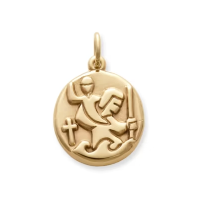 Round St. Christopher Medal Charm