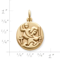 Round St. Christopher Medal Charm