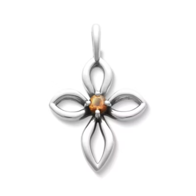 Avery Remembrance Birthstone Cross Pendant