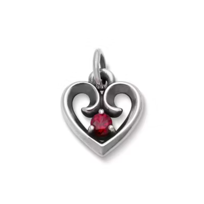 Avery Remembrance Heart Birthstone Charm