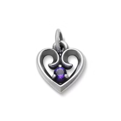 Avery Remembrance Heart Birthstone Charm