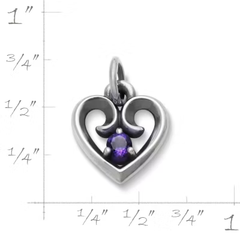 Avery Remembrance Heart Birthstone Charm