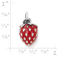 Enamel Wild Strawberry Charm
