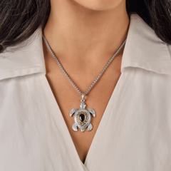 Sea Turtle Gemstone Pendant