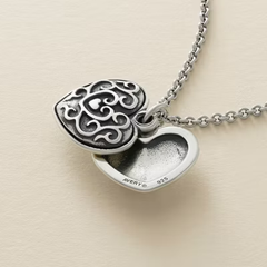Ornate Heart Swivel Locket Charm