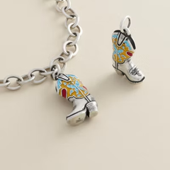 Enamel Western Boot Charm