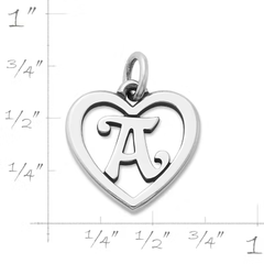 Heart Script Initial Charm