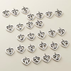 Heart Script Initial Charm