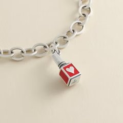Enamel Red Nail Polish Charm