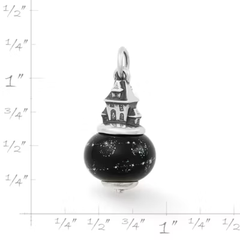 Haunted House Art Glass Charm