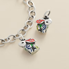 Enamel Festive Bunny Charm