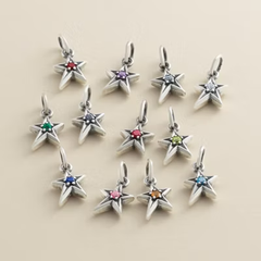 Shining Star Birthstone Charm