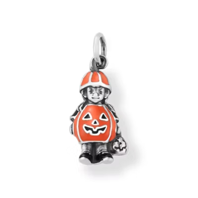 Enamel Pumpkin Costume Charm