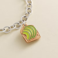 Enamel Avocado Toast Charm