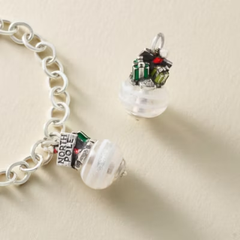 Enamel North Pole Art Glass Charm