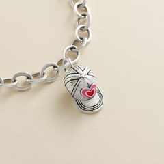 Enamel Heart Ball Cap Charm