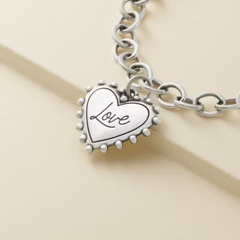Beaded Heart Love Charm