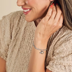 Beaded Heart and Arrow Charm