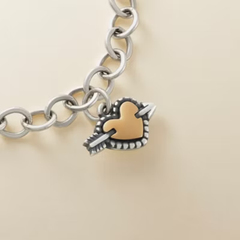 Beaded Heart and Arrow Charm
