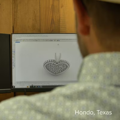 Enamel Floral Heart Pendant