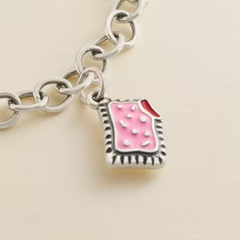 Enamel Frosted Toaster Pastry Charm