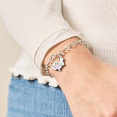 Enamel Floral Bunny Charm