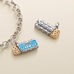 Enamel Blue Bell Ice Cream Sandwich Charm