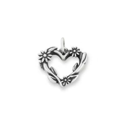 Flowering Vines Heart Charm